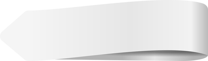 White ribbon banner tag label isolated background