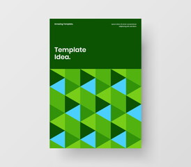 Unique geometric hexagons presentation template. Colorful corporate cover design vector illustration.
