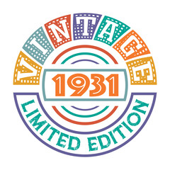 Vintage 1931 Limited Edition