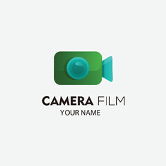 camera film design logo gradient color symbol