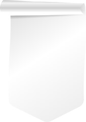 White paper tag label isolated background
