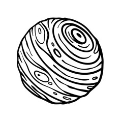 mars planet hand drawn illustration