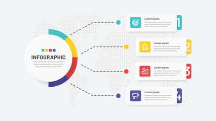 Vector Infographic With 4 Steps