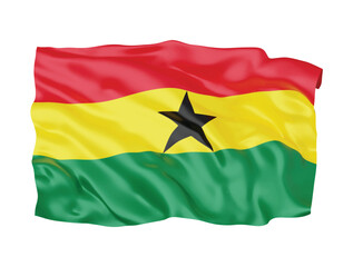 3d Ghana flag national sign symbol