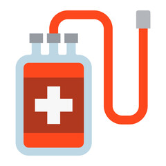 Obraz premium Blood Bag Flat Icon