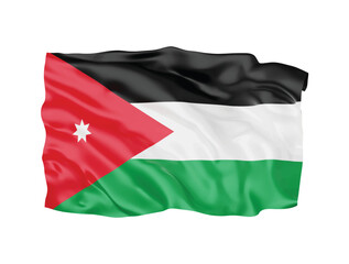 Obraz premium 3d Jordan flag national sign symbol
