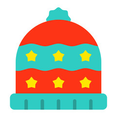 Fototapeta premium Winter Hat Flat Icon