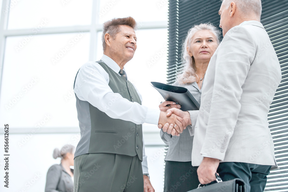 Canvas Prints close up. business people confirming the deal with a handshake