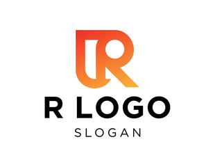 Logo about R Letter on a white background. created using the CorelDraw application.