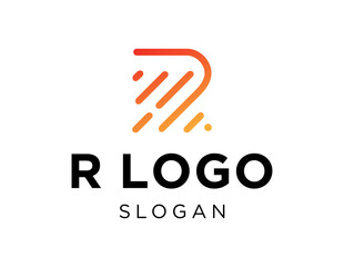 Logo about R Letter on a white background. created using the CorelDraw application.