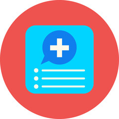 Medical App Multicolor Circle Flat Icon