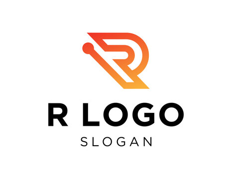 Logo about R Letter on a white background. created using the CorelDraw application.
