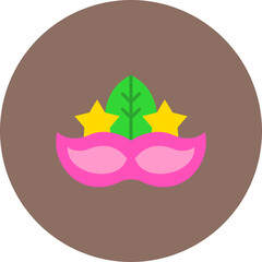 Eye Mask Multicolor Circle Flat Icon