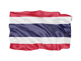 Fototapeta na wymiar 3d Thailand flag national sign symbol