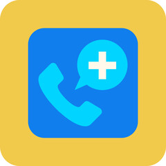 Fototapeta premium Call Log Multicolor Round Corner Flat Icon