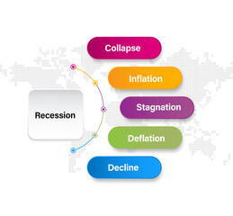 Financial crisis newspaper titles. Stock markets falling down. Trading halted. News headline collection vector ilustration