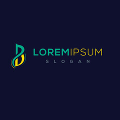 Abstract b letter logo design template