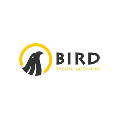 Eagle head illustration logo design