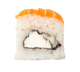 Japanese rolls isolated on white background.