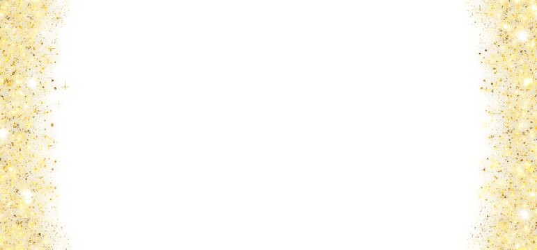 Decorative falling gold glitter