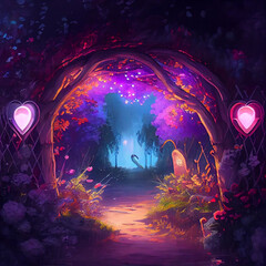 Obraz premium Romantic Evening Path