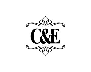 Letter C&E With Ornament Frame Logo Design 021