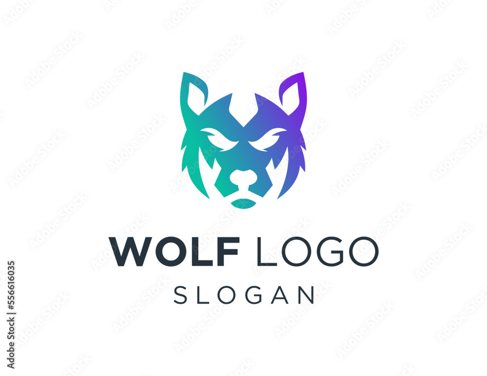 Poster logo about wolf on a white background. created using the coreldraw application.