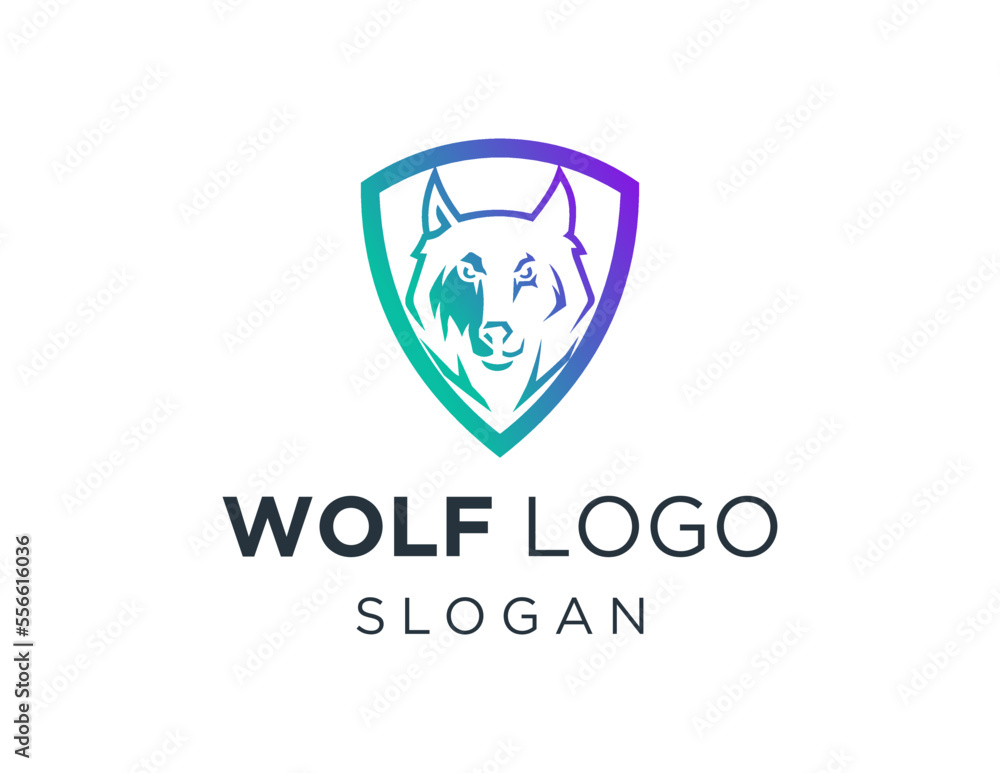 Poster logo about wolf on a white background. created using the coreldraw application.