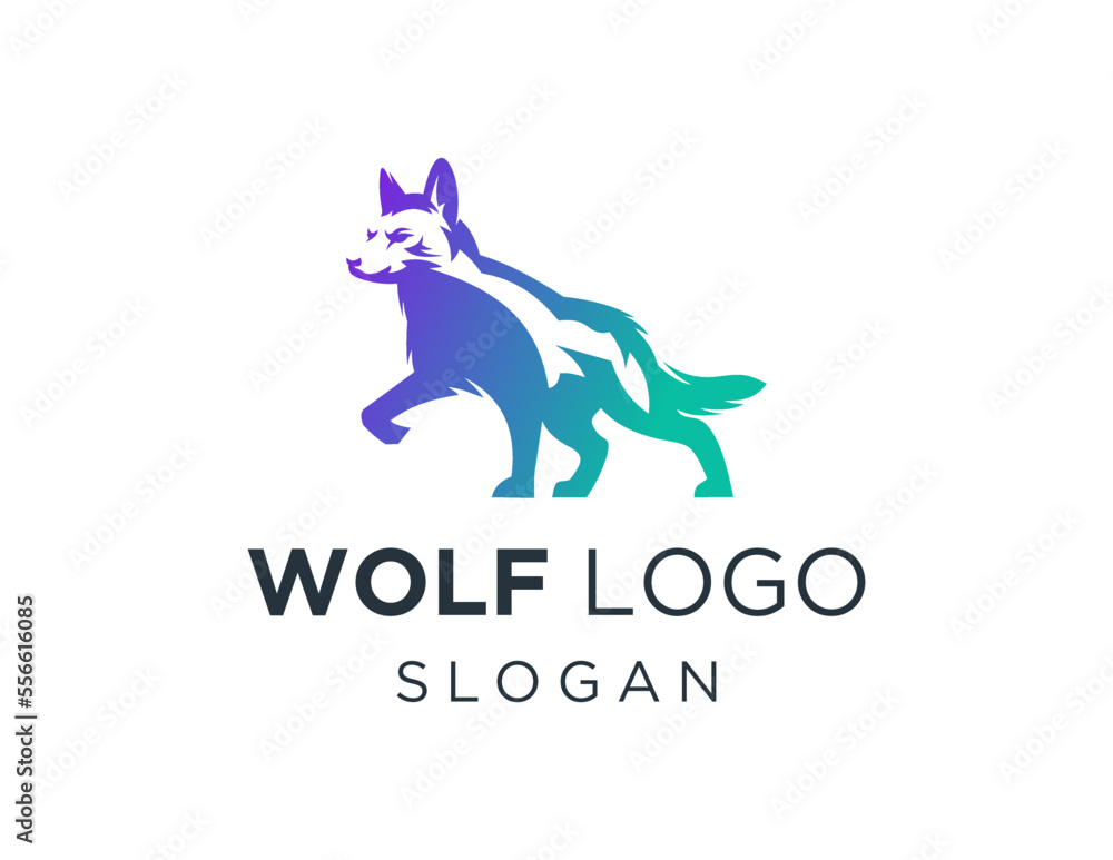 Poster logo about wolf on a white background. created using the coreldraw application.