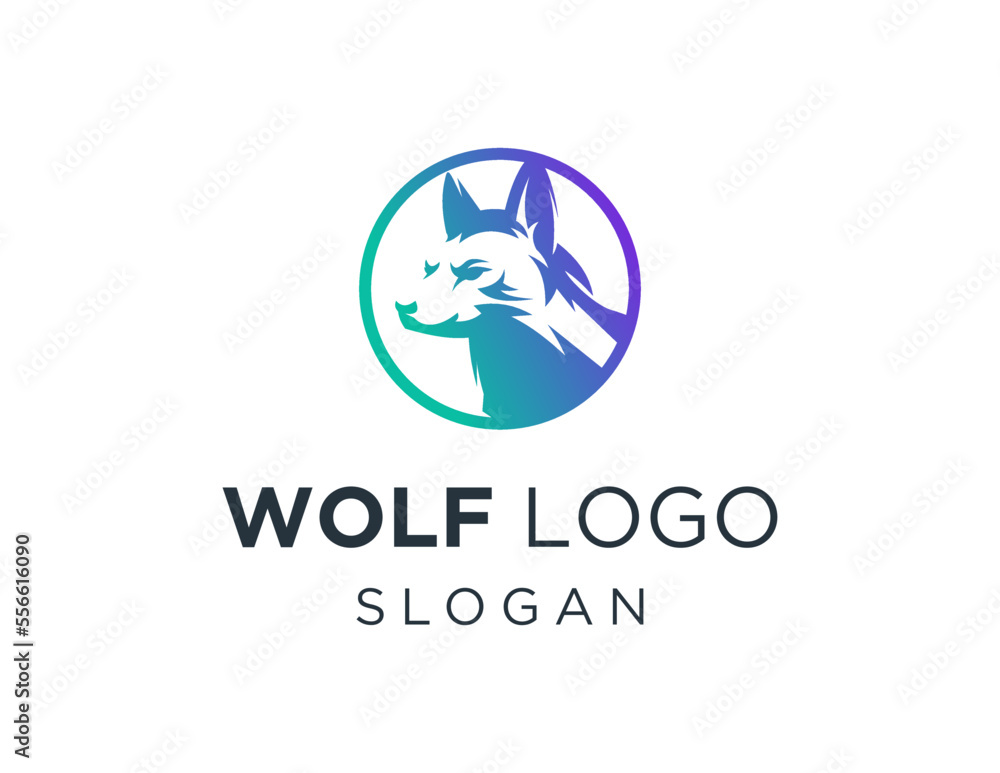 Poster logo about wolf on a white background. created using the coreldraw application.