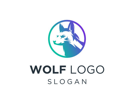 Logo about Wolf on a white background. created using the CorelDraw application.