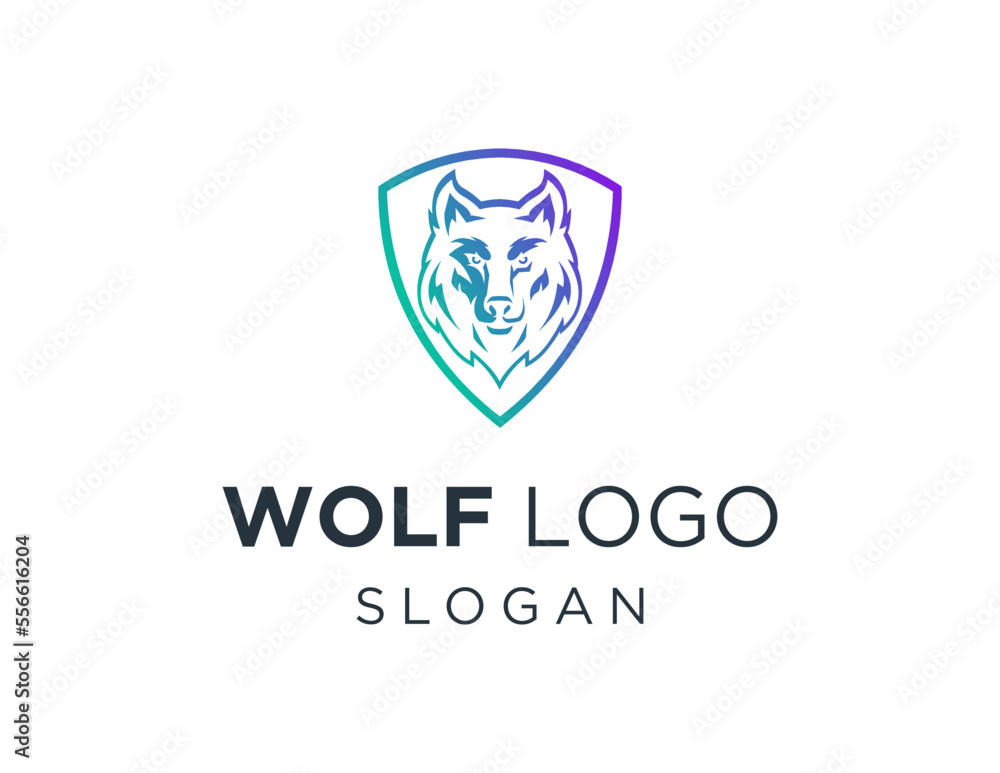 Poster logo about wolf on a white background. created using the coreldraw application.