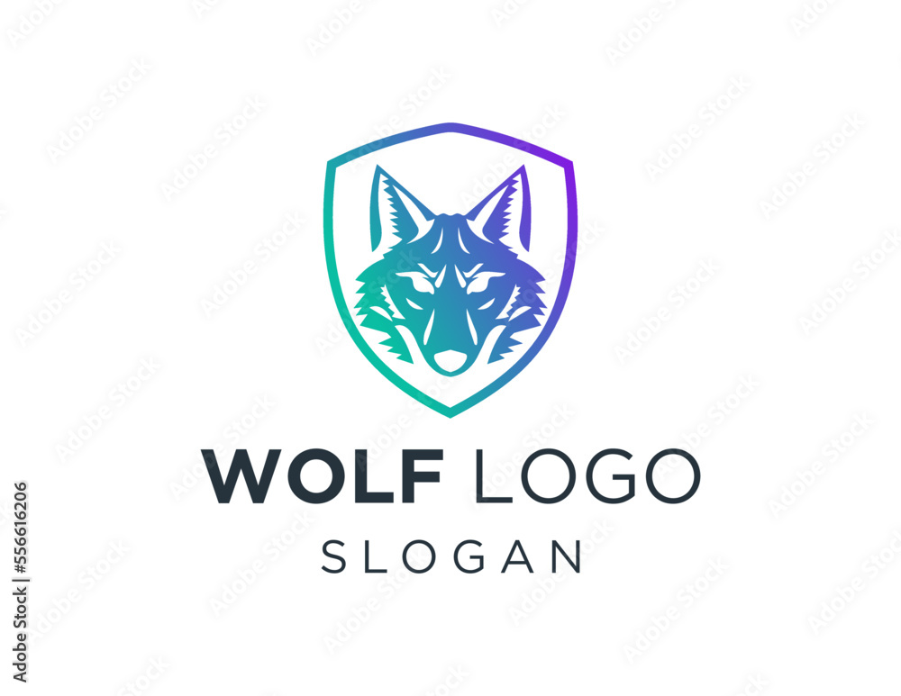 Poster logo about wolf on a white background. created using the coreldraw application.