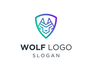 Logo about Wolf on a white background. created using the CorelDraw application.