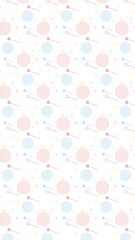 파스텔톤 별과 원형 패턴