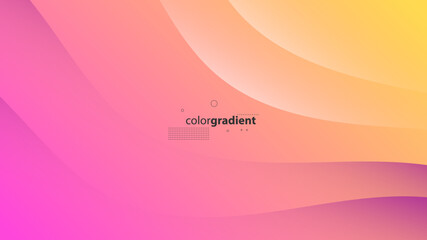 Abstract Modern Background with Wave Lines Motion with Vibrant Orange Purple Gradient Color