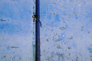 steel rusty texture background blue portal door rust ancient metal board old panel