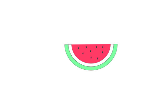 Sliced watermelon art design