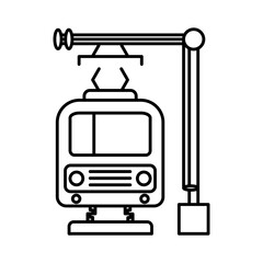 Naklejka premium electric train line