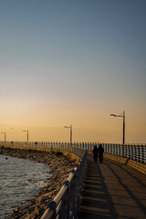 노을 빛 하늘과 바다