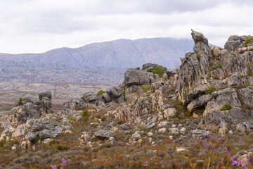 Rocky landscape near Porterville in the Western Cape of South Africa