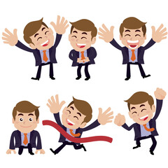 Fototapeta premium Set of man characters in different poses