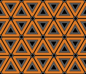 Japanese Triangle Mosaic Vector Seamless Pattern