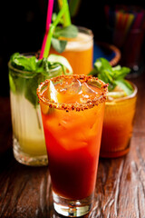 tasty cocktail in the bar