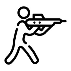 shooting line icon