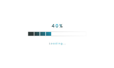 40 percent Futuristic dark blue Progress loading bar. Loading bar process of indicators.