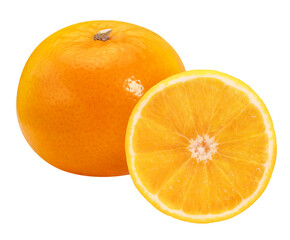 Mandarin orange on white background,Fresh orange isolated on a white background  PNG File.