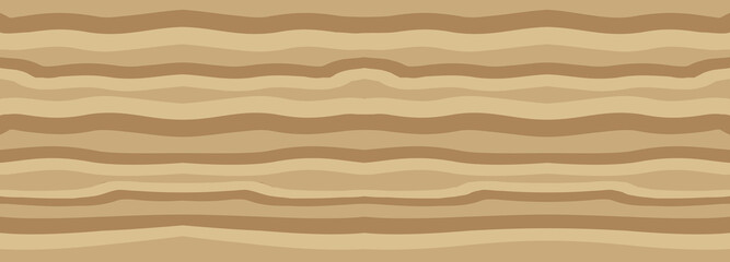 Simple light brown wood grain texture template. The structure of the surface of the plywood, natural pattern, with slits. Vector seamless background