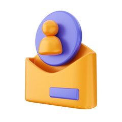 3d mail email envelope render icon illustration