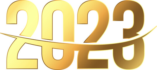 Luxury gold gradient 2023 new year text	